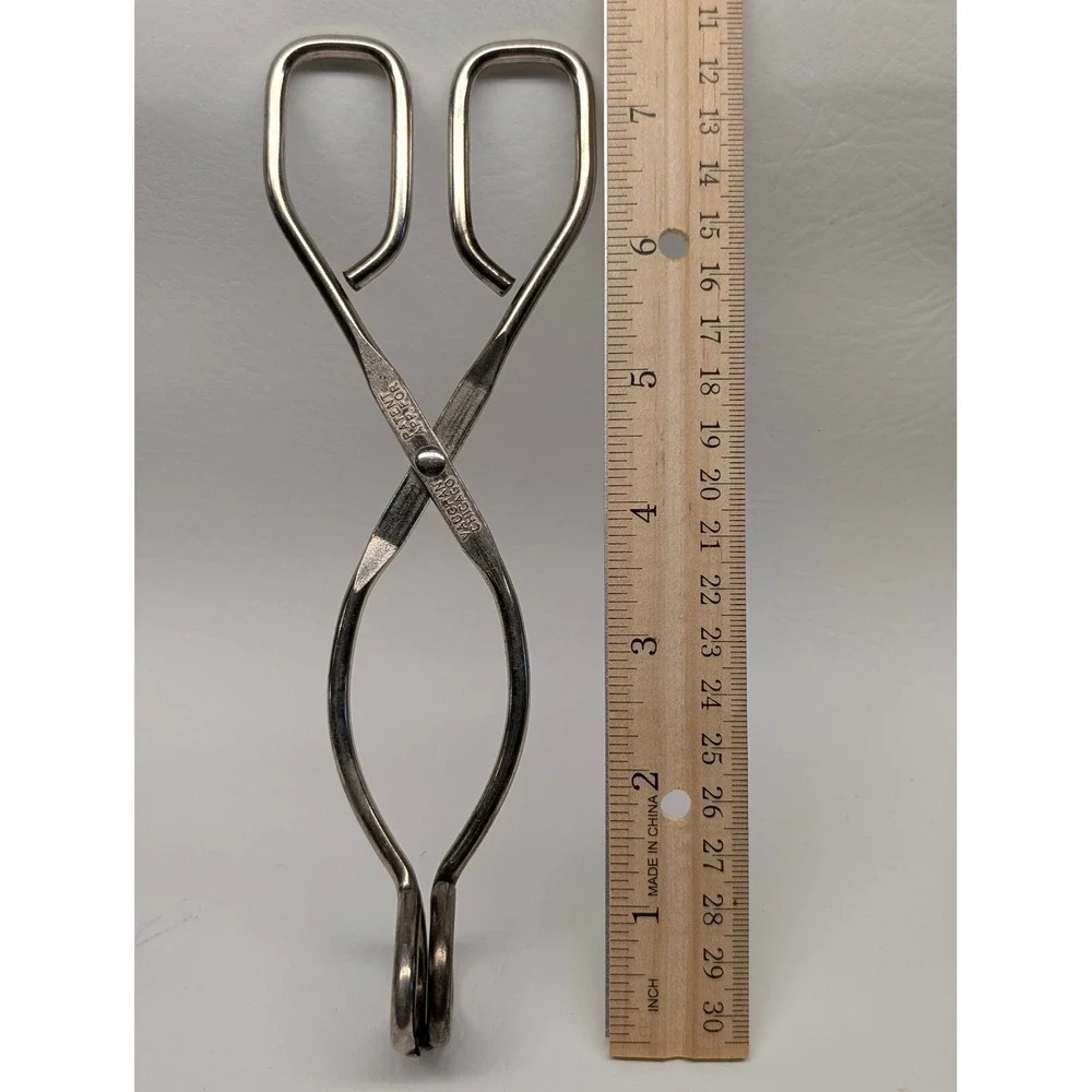 Vaughan Chicago Vintage Metal Tongs Patent App For Kitchen Bar Tool
